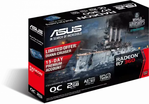 کارت گرافیک 2گیگابایت Asus مدل R7360-OC-2GD5