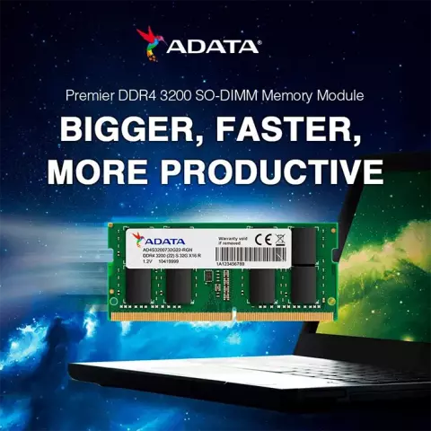 رم لپ تاپ 8 گیگابایت Adata مدل AD4S32008G22 DDR4 3200MHz