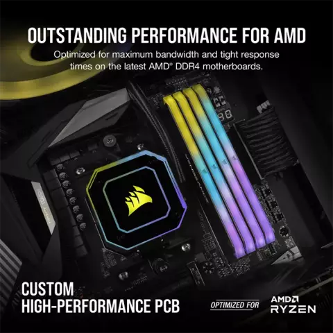 رم دسکتاپ (16GB*2) 32 گیگابایت Corsair مدل VENGEANCE RGB RT DDR4 3600MHz