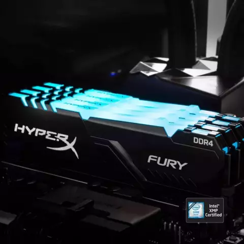 رم کامپیوتر 16 گیگابایت Kingston مدل HyperX FURY RGB HX432C16FB4A/16