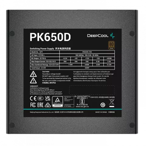 پاور 650 وات Deepcool مدل PK650D 80Plus Bronze