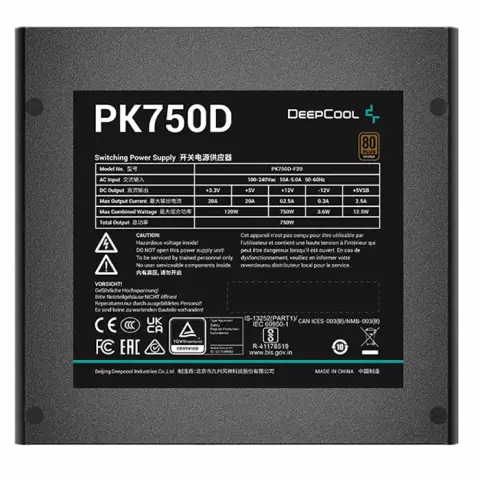 پاور 750 وات Deepcool مدل PK750D 80Plus Bronze