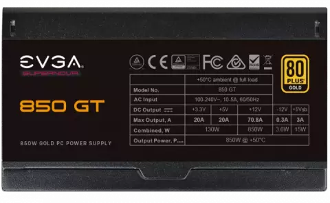 پاور 850 وات EVGA مدل SuperNOVA 850 GT 80Plus Gold