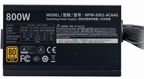 پاور Cooler Master مدل G800 Gold 80Plus Gold