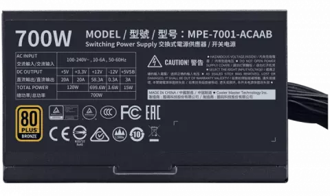 پاور 700 وات Cooler Master مدل  MWE BRONZE V2 700