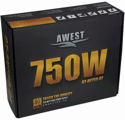 پاور 750 وات AWEST مدل GT-AV750-GF 80Plus Gold