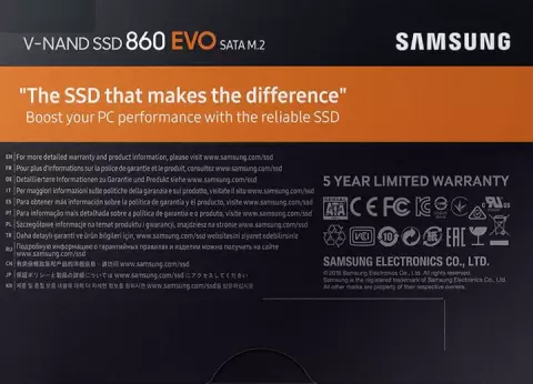 حافظه SSD اینترنال 500 گیگابایت Samsung مدل  860 EVO M.2