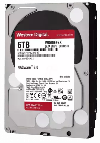هارد اینترنال 6 ترابایت WD مدل Red Plus WD60EFZX 