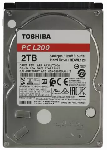 هارد لپ تاپ 2 ترابایت TOSHIBA مدل L200 HDWL120
