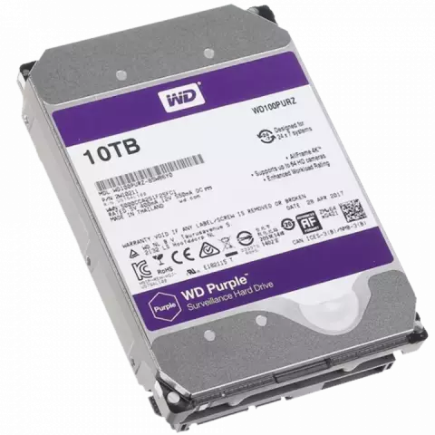 هارد اینترنال 10 ترابایت WD مدل PURPLE SURVEILLANCE WD101PURZ 