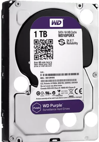 هارد اینترنال 1 ترابایت WD مدل PURPLE SURVEILLANCE WD10PURX