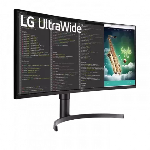 مانیتور گیمینگ منحنی 35 اینچ LG مدل 35WN75CN-B