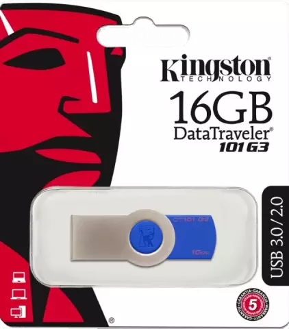 فلش مموری 16گیگابایت Kingston مدل DT101 G3