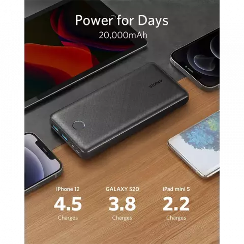 پاور بانک 20000 میلی آمپر ساعت Anker مدل PowerCore Essential A1268