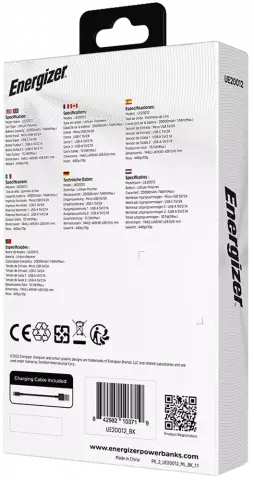 پاور بانک 20000 میلی‌آمپر ساعت Energizer مدل  UE20012