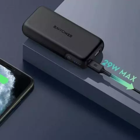 پاور بانک 10000 میلی‌آمپر ساعت RAVPOWER مدل  RP-PB186