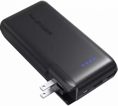 پاوربانک 10000 میلی آمپر ساعت و شارژر دیواری RAVPOWER مدل SAVIOR RP-PB066