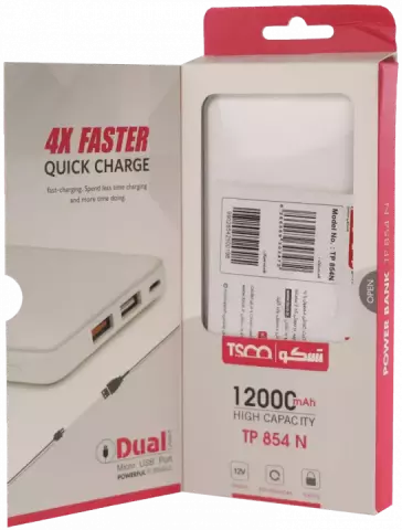 پاور بانک 12000میلی آمپر ساعت TSCO مدل TP 854N