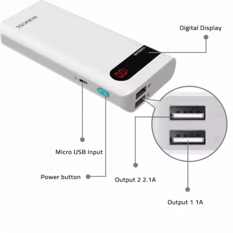 پاور بانک 10400میلی آمپر ساعت Romoss مدل Sense 4P PH50