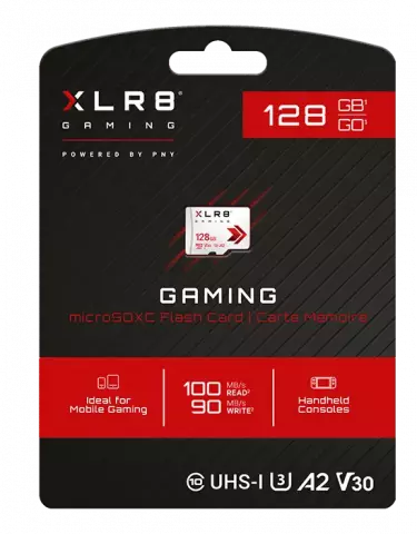مموری کارت 128 گیگابایت PNY مدل XLR8 Gaming کلاس 10 استاندارد UHS-I U3 همراه با آداپتور