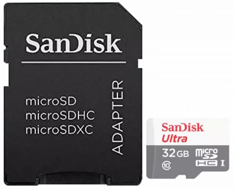 مموری کارت 32 گیگابایت Sandisk مدل ULTRA همراه با آداپتور
