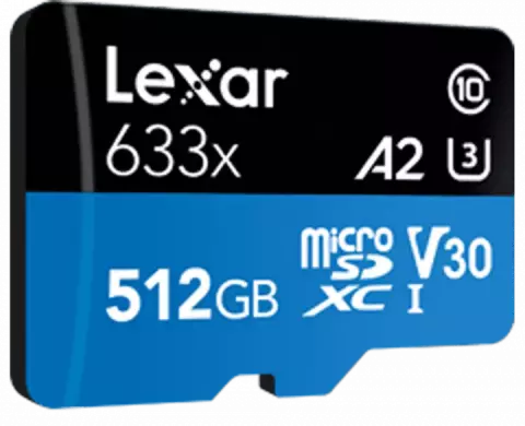 مموری کارت 512 گیگابایت Lexar مدل High Performance 633X کلاس 10 استاندارد UHS-I U3 همراه با آداپتور
