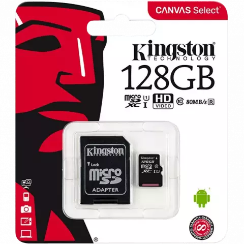 مموری کارت 128گیگابایت Kingston مدل Canvas Select
