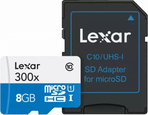 مموری کارت 8گیگابایت Lexar مدل High-Performance 300x