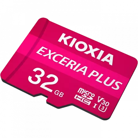 مموری کارت 32 گیگابایت KIOXIA مدل EXCERIA PLUS کلاس 10 استاندارد UHS-I U3 همراه با آداپتور