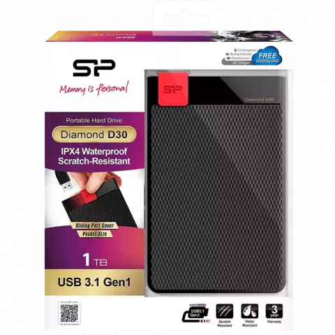 هارد اکسترنال 1ترابایت Silicon Power مدل DIAMOND D30