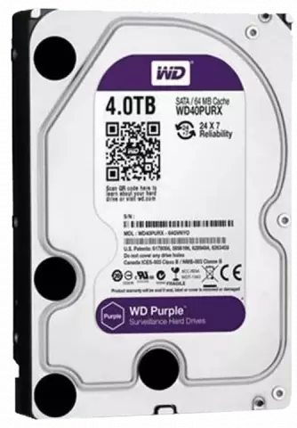 هارد اینترنال 4 ترابایت WD مدل SURVEILLANCE PURPLE WD40EJRX 