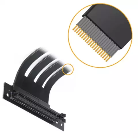 کابل و براکت نصب عمودی کارت گرافیک PCI- E 3.0 X16