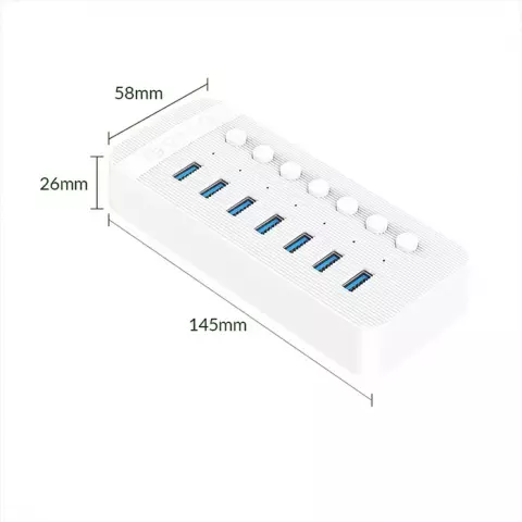 هاب 7 پورت ORICO مدل CT2U3-7AB