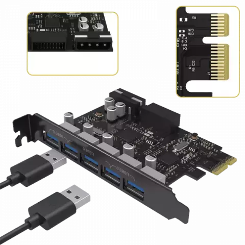 هاب 5 پورت اینترنال ORICO مدل PVU3-5O2I-V1