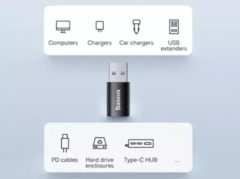 تبدیل USB به USB Type-C باسئوس مدل ZJJQ000101