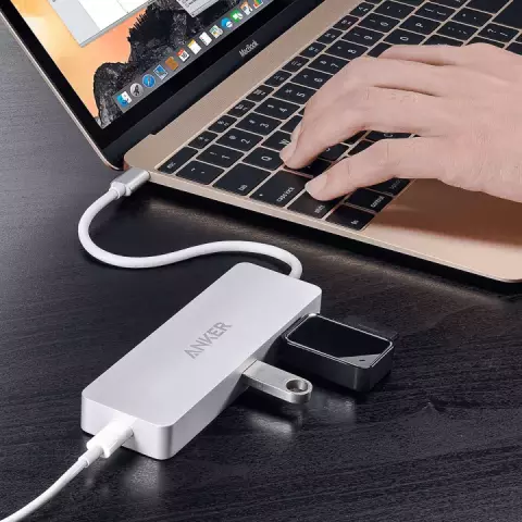 هاب 4 پورت ANKER مدل PREMIUM USB-C