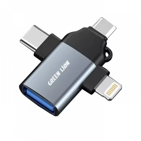 تبدیل 3 به 1 OTG گرین لاین مدل GN3IN1OTGGY