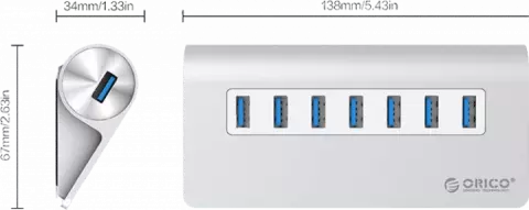 هاب 7 پورت ORICO مدل M3H7-V1-EU-SV