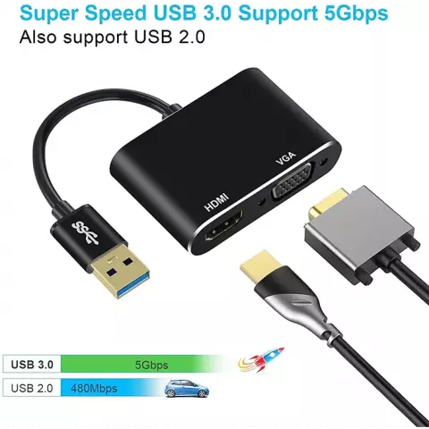 تبدیل VGA به HDMI با کابل صدا وی نت