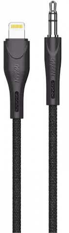 GREEN LION GN35CIPH2BK 1.2M BLACK AUX TO LIGHTNING CABLE