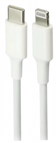 K-NET K-CUCL2012 1.2M WHITE TYPE-C TO LIGHTNING CABLE