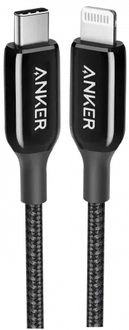 کالا Anker مدل POWERLINE PLUS III A8843H11 1.8M BLACK ASLI TYPE-C TO LIGHTN