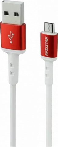 KINGSTAR K72A 110CM WHITE/RED MATIN ANDROID CABLE