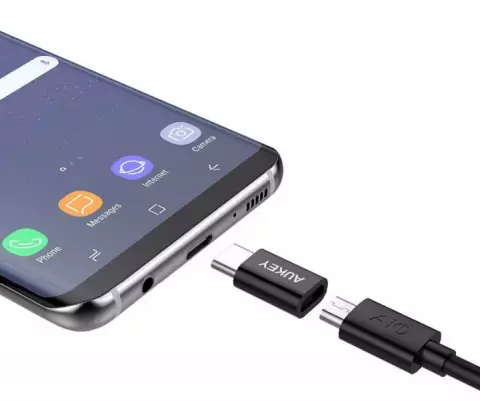 تبدیل OTG Micro USB به Type-C آکی مدل CB-A2