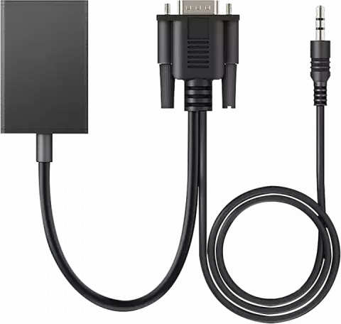 ROYAL RV-315 VGA AND AUDIO TO HDMI BLACK ADAPTER