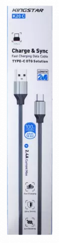 کابل شارژ 2 متری USB به TYPE-C کینگ استار مدل K20 C