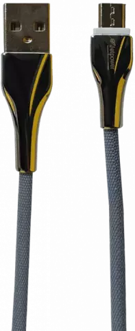 JETPOWER 1M GREY ANDROID CABLE پارچه ای سر فلزی