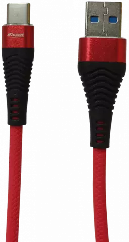 JETPOWER 1M LEATHER RED TYPE-C CABLE