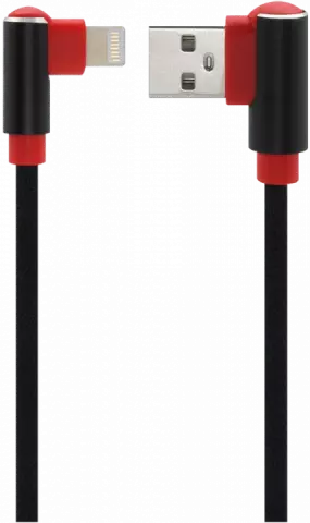 WUW X97 1M BLACK/RED LIGHTNING CABLE