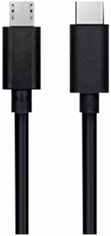 K-NET PLUS TYPE-C TO MICRO USB 1.2M BLACK CABLE